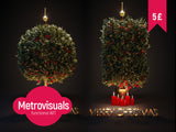 3D Art 019 Shaped Xmas Tree